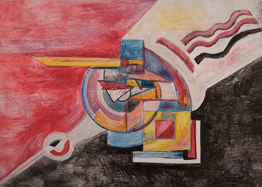 Milko Bambic - Inno al mio animo futurista - tecnica mista su carta, 70x50 cm - Filiale di Trieste Ponterosso